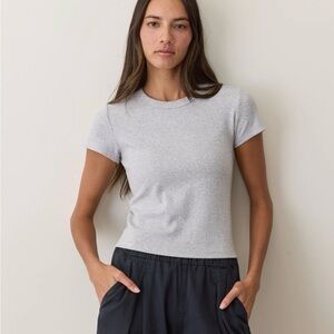 Marine Layer Light Gray Women's Short Sleeve Tee